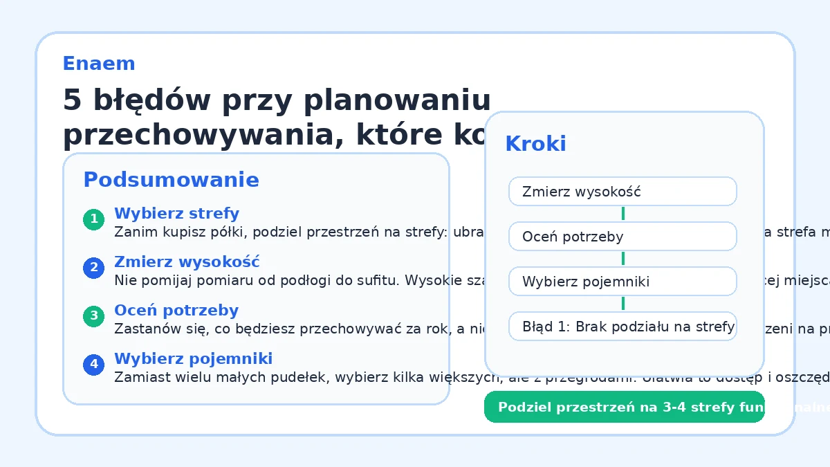 5 błędów przy planowaniu przechowywania, które kosztują Cię miejsce