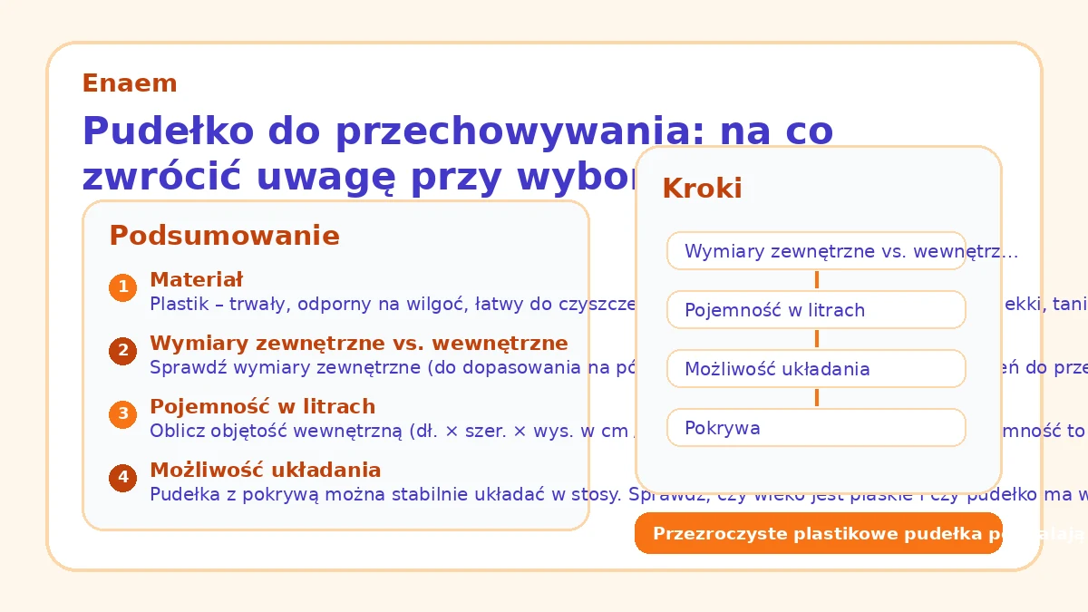 Pudełko do przechowywania: na co zwrócić uwagę przy wyborze