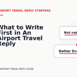 What to Write First in An Airport Travel Reply