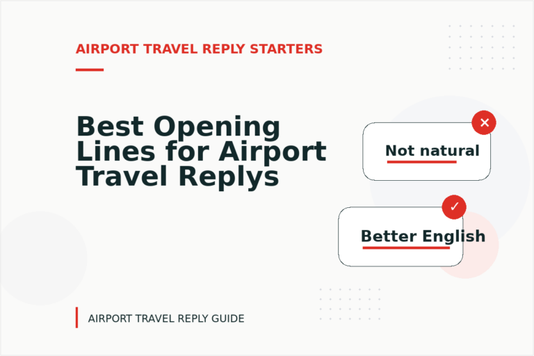 Best Opening Lines for Airport Travel Replys