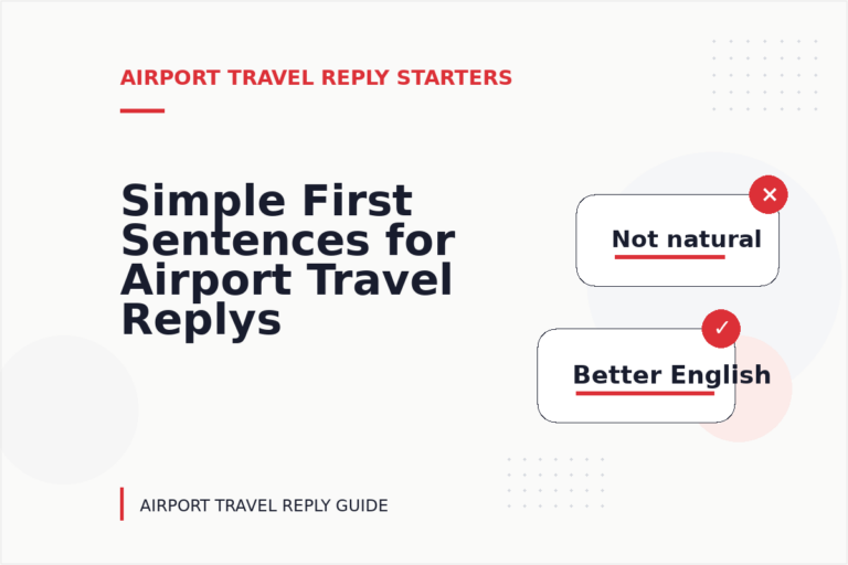 Simple First Sentences for Airport Travel Replys