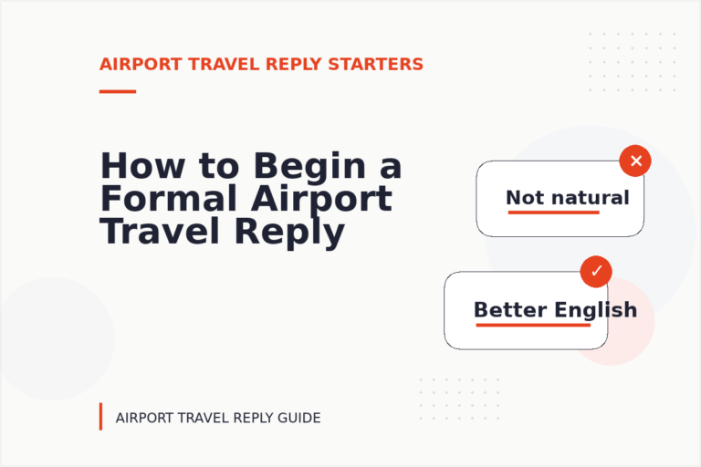 How to Begin a Formal Airport Travel Reply How to Begin a Formal Airport Travel Reply