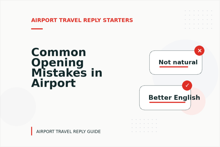 Common Opening Mistakes in Airport Travel Replys Common Opening Mistakes in Airport Travel Replys