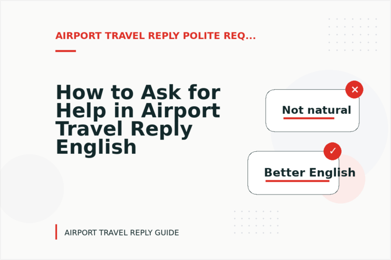 How to Ask for Help in Airport Travel Reply English
