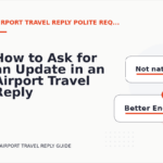 How to Ask for an Update in an Airport Travel Reply