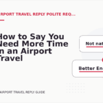 How to Say You Need More Time in an Airport Travel Reply
