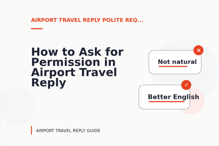 How to Ask for Permission in Airport Travel Reply English