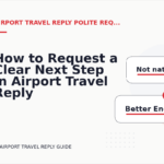 How to Request a Clear Next Step in Airport Travel Reply English