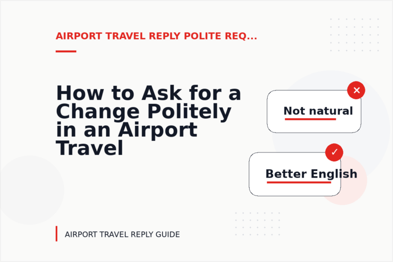 How to Ask for a Change Politely in an Airport Travel Reply
