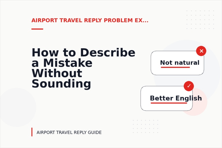 How to Describe a Mistake Without Sounding Rude in Airport Travel Reply English