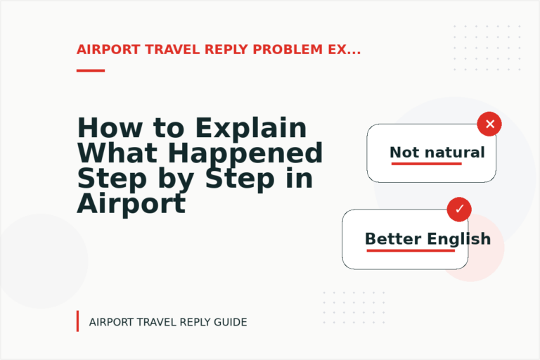 How to Explain What Happened Step by Step in Airport Travel Reply English