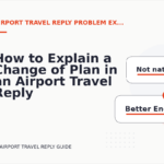How to Explain a Change of Plan in an Airport Travel Reply
