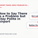 How to Say There Is a Problem but Stay Polite in Airport Travel Reply English