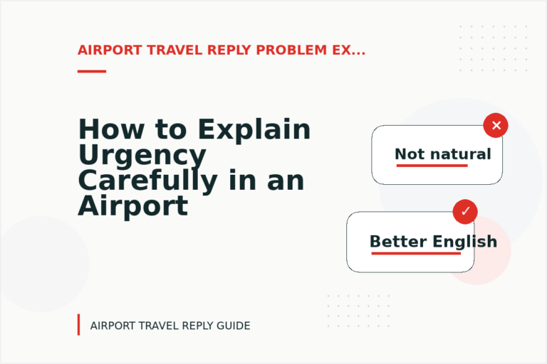 How to Explain Urgency Carefully in an Airport Travel Reply
