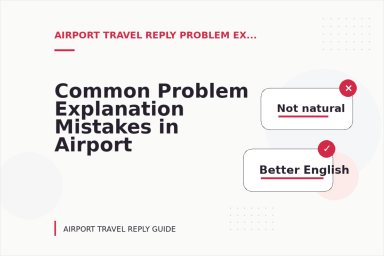 Common Problem Explanation Mistakes in Airport Travel Reply English
