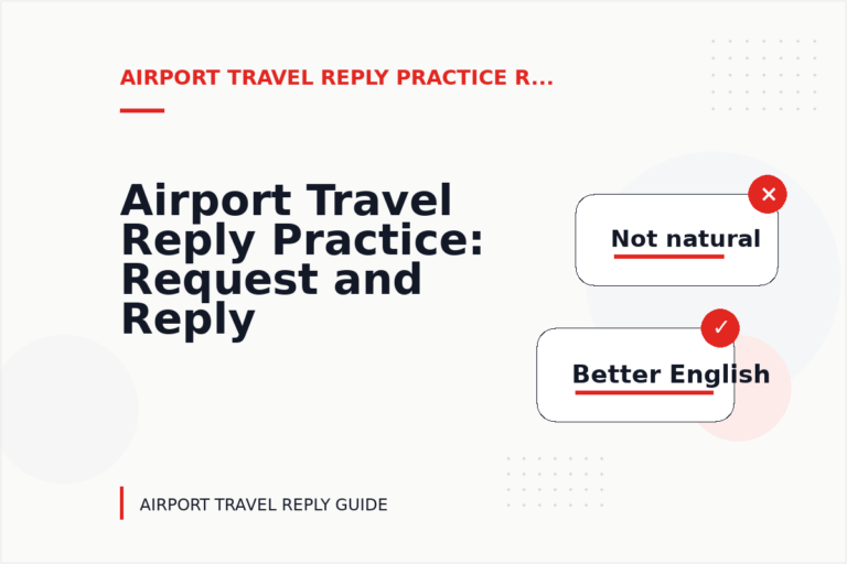 Airport Travel Reply Practice: Request and Reply Examples