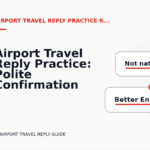 Airport Travel Reply Practice: Polite Confirmation Examples