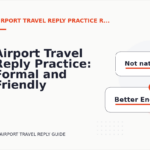 Airport Travel Reply Practice: Formal and Friendly Versions