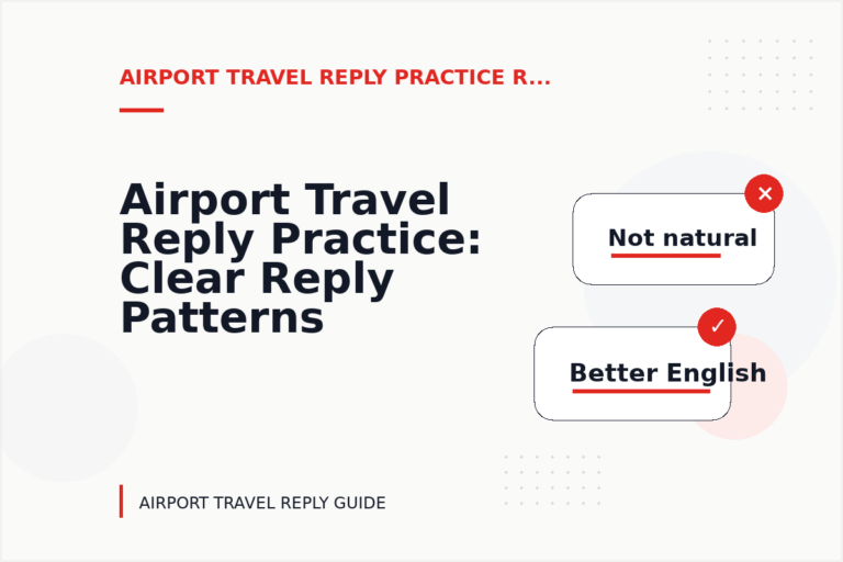Airport Travel Reply Practice: Clear Reply Patterns