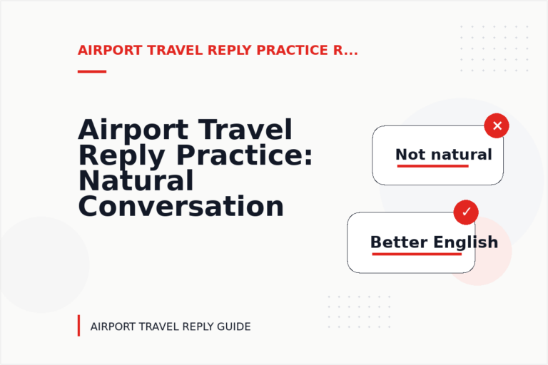 Airport Travel Reply Practice: Natural Conversation Lines