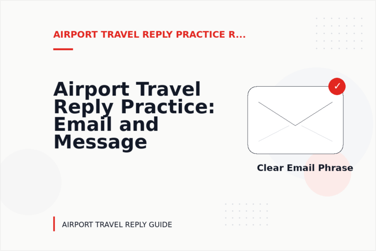 Airport Travel Reply Practice: Email and Message Examples