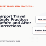 Airport Travel Reply Practice: Before and After Corrections