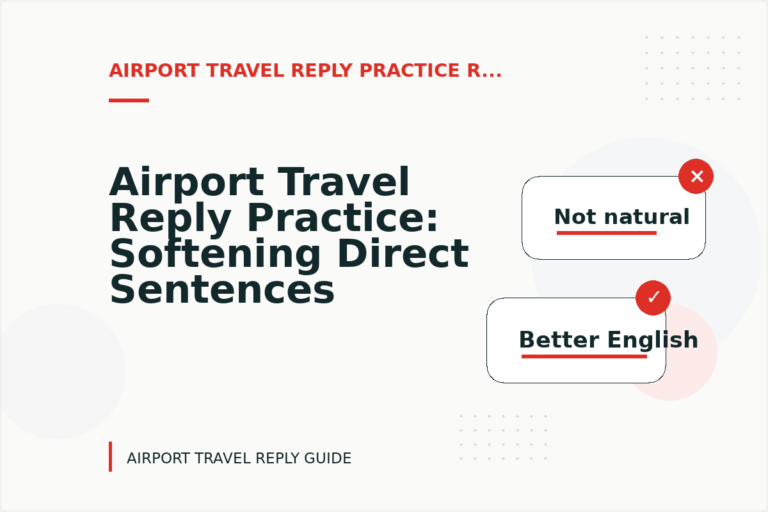 Airport Travel Reply Practice: Softening Direct Sentences Airport Travel Reply Practice: Softening Direct Sentences