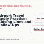 Airport Travel Reply Practice: Closing Lines and Follow-Ups